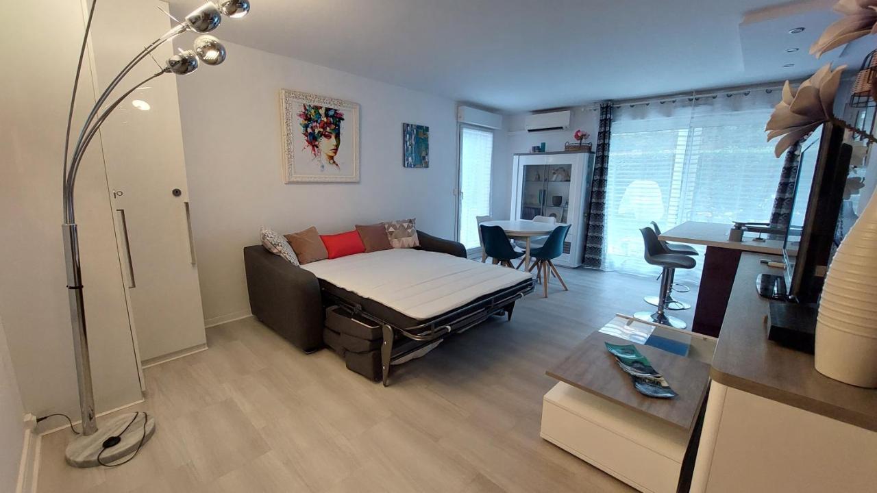 Charmant Appartement Residentiel Avec Terrasse, Jardin Privatif Et Piscine A Cannes Dış mekan fotoğraf