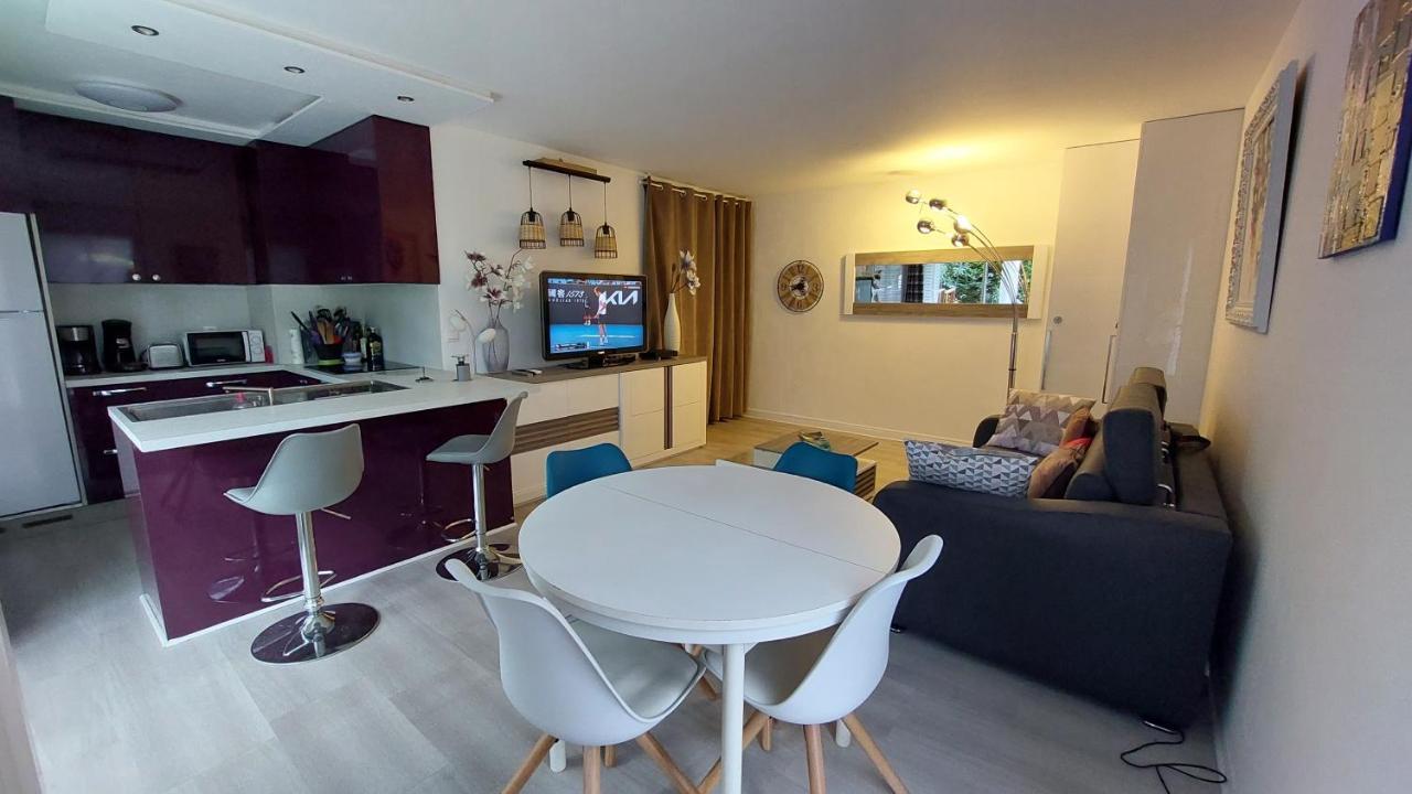 Charmant Appartement Residentiel Avec Terrasse, Jardin Privatif Et Piscine A Cannes Dış mekan fotoğraf